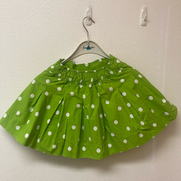 GILLY HICKS Chartreuse Green Polka Dot Mini Skirt (26) - Picture 5 of 6